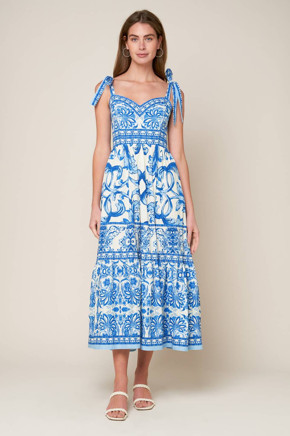 THE GARDEN'S SECRET WOVEN MIDI DRESS Flying Tomato